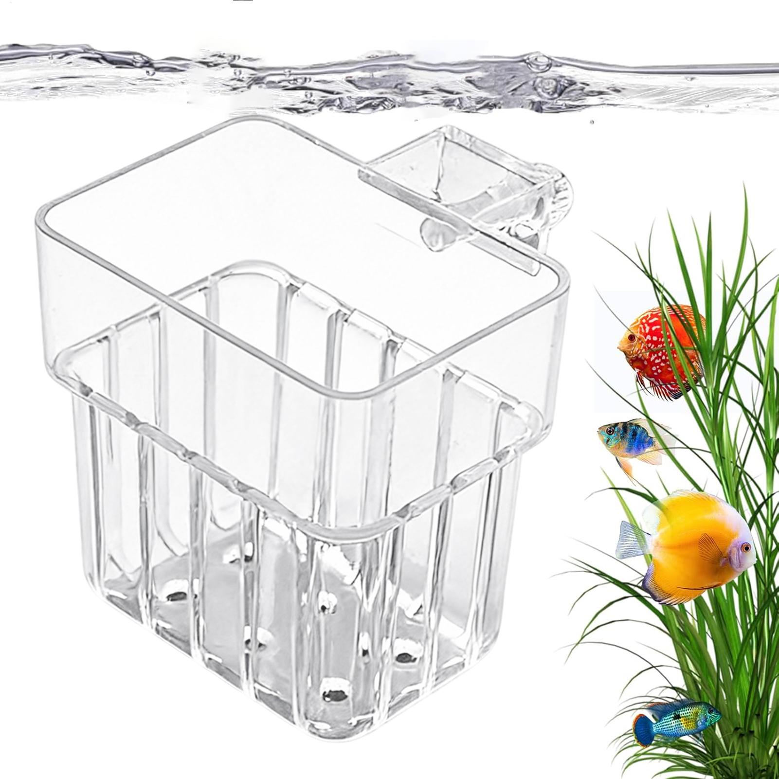 Plant Aquarium Pot - Transparante ophangbare aquariumplantenhouder voor viskom, hydroponisch