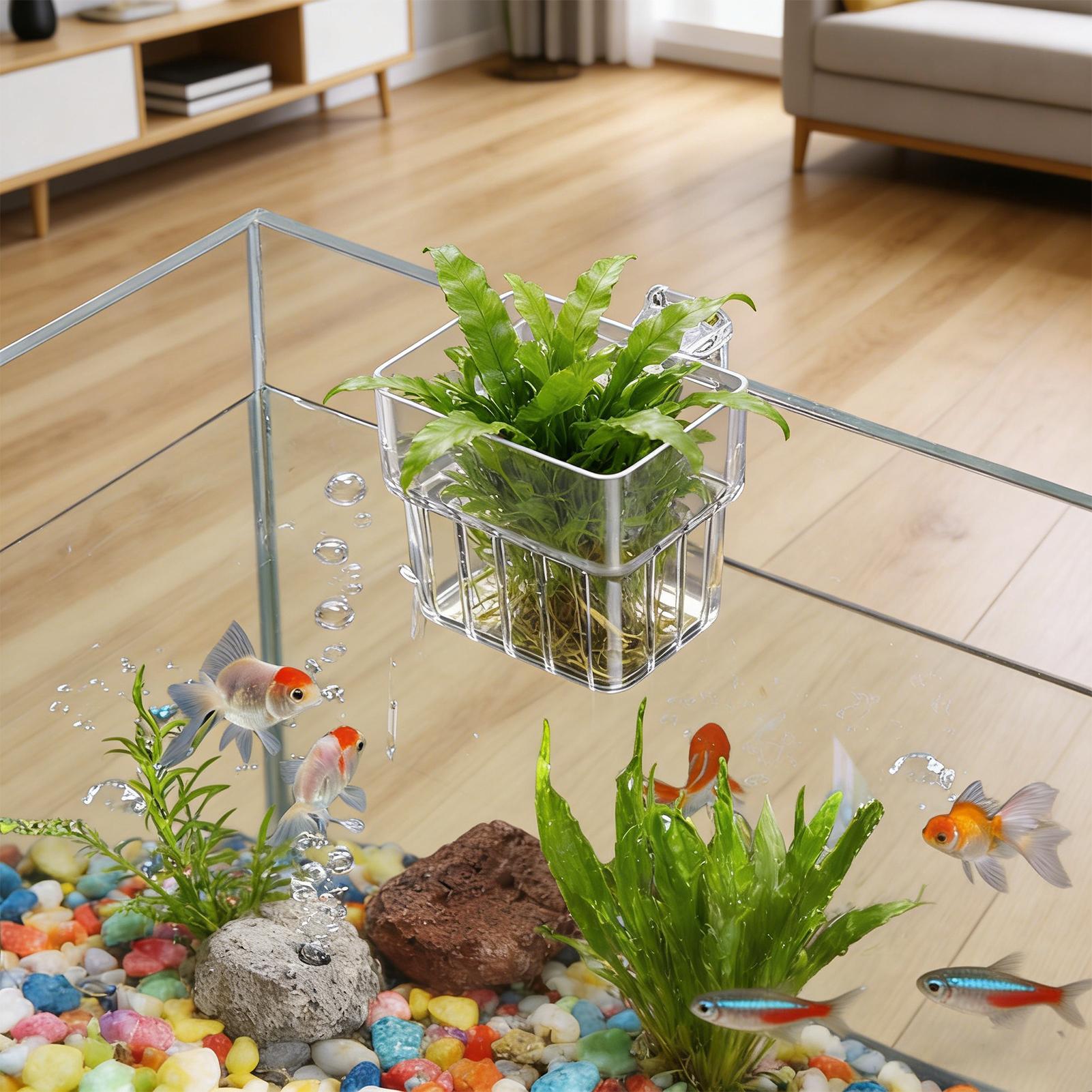Aquarium Plants Live - Visbak Vaste mand Wandgemonteerde plantmanden Hangende