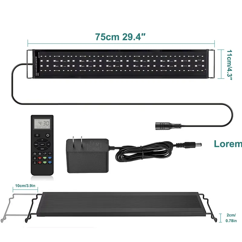 Live Plant Aquarium - SIROKA 75cm Professionele LED Visbaklamp met