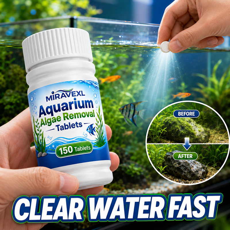 Aquarium Moss - MIRAVEXL 150 Aquarium Algenverwijderingstabletten, Veilige Algenbestrijder,