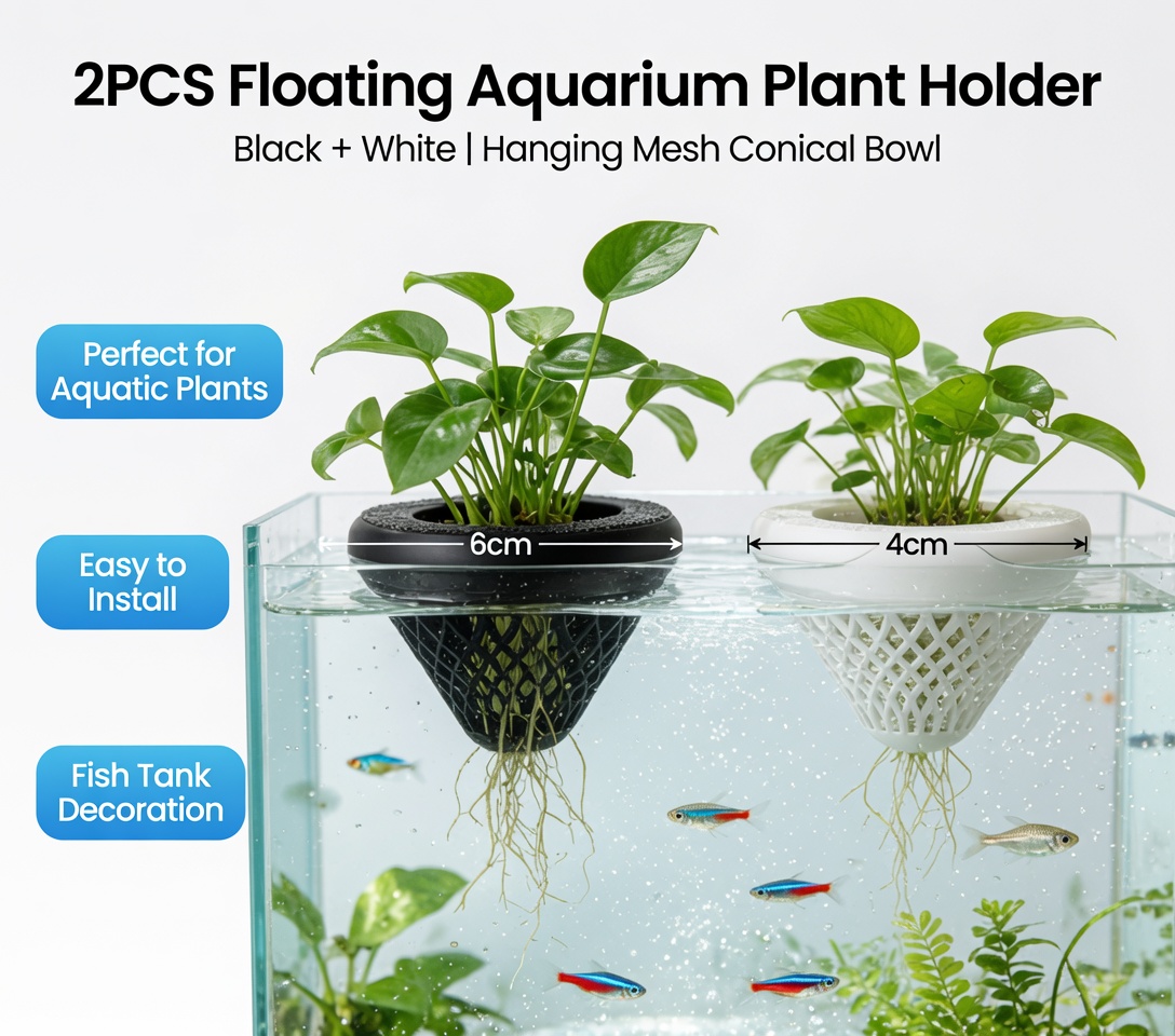 2 stuks drijvende aquariumplan - Plant Aquarium Pot recensie en prijs